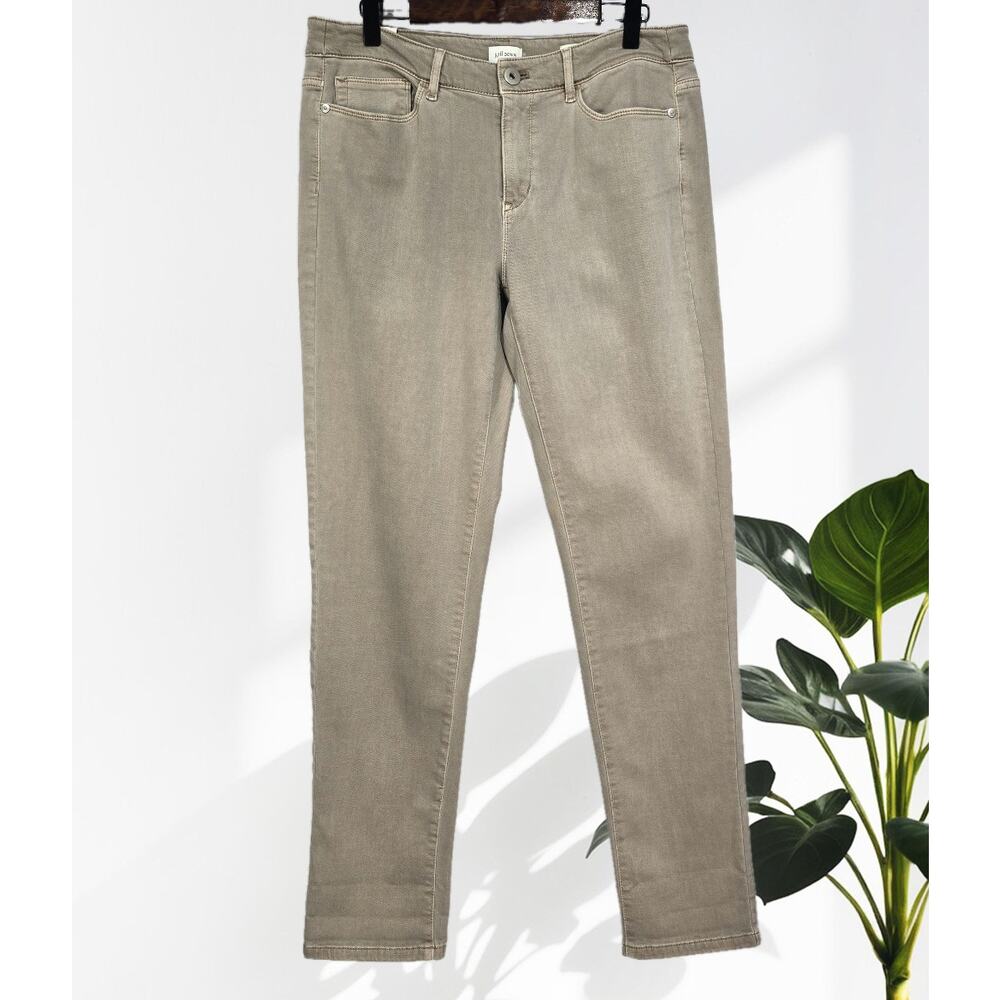 J.Jill Boyfriend Straight-Leg Ankle Pant Light Porcini 8